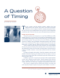 Cover page: A Question of Timing