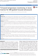 Cover page: T2-based temperature monitoring in bone marrow for MR-guided focused ultrasound