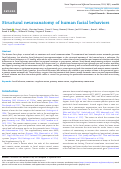 Cover page: Structural neuroanatomy of human facial behaviors.