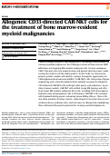 Cover page: Allogeneic CD33-directed CAR-NKT cells for the treatment of bone marrow-resident myeloid malignancies.