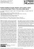 Cover page: Explicit modeling of organic chemistry and secondary organic aerosol partitioning for Mexico City and its outflow plume