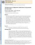 Cover page: The neuroscience of depression: implications for assessment and intervention.