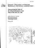 Cover page: Characterizing the Fabric of the Urban Environment: A Case Study of Salt Lake City, Utah