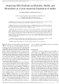 Cover page: Surprising SES Gradients in Mortality, Health, and Biomarkers in a Latin American Population of Adults