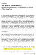 Cover page: “The Mysteries of Selma, Alabama”: Re-telling and Revelation in David Lang’s The Difficulty of Crossing a Field