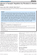 Cover page: Absence of Synaptic Regulation by Phosducin in Retinal Slices