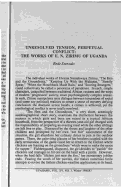 Cover page: Unresolved Tension, Perpetual Conflict: The Works of E.N. Zirimu of Uganda