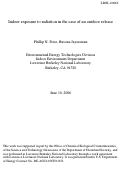 Cover page: Indoor exposure to radiation in the case of an outdoor release