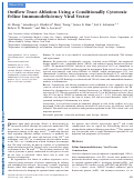 Cover page: Outflow tract ablation using a conditionally cytotoxic feline immunodeficiency viral vector.