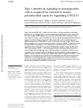 Cover page: Type I interferon signaling in hematopoietic cells is required for survival in mouse polymicrobial sepsis by regulating CXCL10