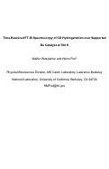 Cover page: Time-Resolved FT-IR Spectroscopy of CO Hydrogenation over Supported Ru Catalyst at 
700K