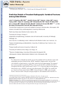 Cover page: Prediction models of prevalent radiographic vertebral fractures among older women.