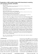Cover page: Registration of MR prostate images with biomechanical modeling and nonlinear parameter estimation