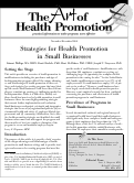 Cover page: Strategies for health promotion in small businesses