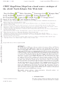 Cover page: CFHT MegaPrime/MegaCam u-band source catalogue of the AKARI North Ecliptic Pole Wide field