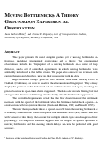 Cover page: Moving Bottlenecks: A Theory Grounded on Experimental Observation