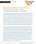 Cover page of Employment Among LA County Residents Experiencing Homelessness