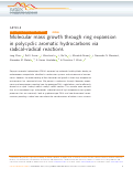 Cover page: Molecular mass growth through ring expansion in polycyclic aromatic hydrocarbons via radical–radical reactions