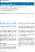 Cover page: Low interim influenza vaccine effectiveness, Australia, 1 May to 24 September 2017.