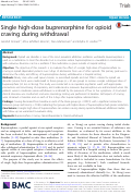 Cover page: Single high-dose buprenorphine for opioid craving during withdrawal