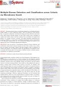 Cover page: Multiple-Disease Detection and Classification across Cohorts via Microbiome Search