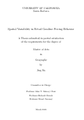 Cover page: Spatial Variability in Retail Gasoline Pricing Behavior