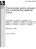 Cover page: Thermonuclear neutron emission from a sheared-flow stabilized Z-pinch