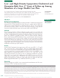 Cover page: Low- and High-Density Lipoprotein Cholesterol and Dementia Risk Over 17 Years of Follow-up Among Members of a Large Health Care Plan