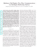 Cover page: Multiuser Full-Duplex Two-Way Communications via Intelligent Reflecting Surface