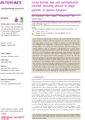 Cover page of Social identity bias and communication network clustering interact to shape patterns of opinion dynamics.