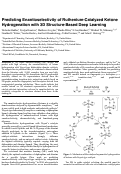 Cover page of Predicting Enantioselectivity of Ruthenium-Catalyzed Ketone Hydrogenation with 3D Structure-Based Deep Learning