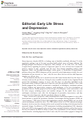 Cover page: Editorial: Early Life Stress and Depression