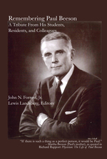 Cover page of Remembering Paul Beeson: A Tribute from His Students, Residents, and Colleagues