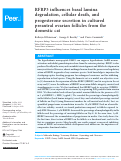 Cover page: RFRP3 influences basal lamina degradation, cellular death, and progesterone secretion in cultured preantral ovarian follicles from the domestic cat