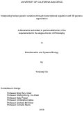 Cover page: Interpreting human genetic variations through transcriptional regulation and 3D genome organization