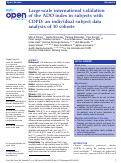 Cover page: Large-scale international validation of the ADO index in subjects with COPD: an individual subject data analysis of 10 cohorts