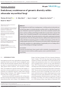 Cover page: Evolutionary maintenance of genomic diversity within arbuscular mycorrhizal fungi