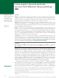 Cover page: Gram-negative bacterial molecules associate with Alzheimer disease pathology