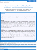 Cover page: Nocturnal Continuous Glucose and Sleep Stage Data in Adults with Type 1 Diabetes in Real-World Conditions