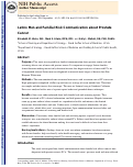 Cover page: Latino men and familial risk communication about prostate cancer.