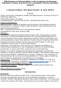 Cover page: &nbsp;<em>Effectiveness of Antimicrobials in the Treatment of Neonatal Diarrhea in Calves: A protocol for a Systematic Review and Meta-analysis.&nbsp;</em>Authors:&nbsp; Bernal Cordoba, Erik Davis Fausak, N. Silva del Rio