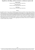 Cover page: Impulsivity, risk-taking, and loss aversion in a continuous response task