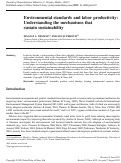 Cover page: Environmental standards and labor productivity: Understanding the mechanisms that sustain sustainability