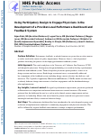 Cover page: Using Participatory Design to Engage Physicians in the Development of a Provider-Level Performance Dashboard and Feedback System