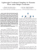 Cover page: Lightweight Coordinated Sampling for Dynamic Flows under Budget Constraints