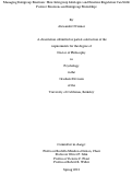 Cover page: Managing Intergroup Emotions: How Intergroup Ideologies and Emotion Regulation Can Stifle Positive Emotions and Intergroup Friendships