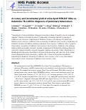 Cover page: Accuracy and incremental yield of urine Xpert MTB/RIF Ultra versus Determine TB-LAM for diagnosis of pulmonary tuberculosis