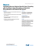 Cover page: Optimizing Nervous System-Specific Gene Targeting with Cre Driver Lines: Prevalence of Germline Recombination and Influencing Factors