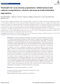 Cover page: Telehealth for rural diverse populations: telebehavioral and cultural competencies, clinical outcomes and administrative approaches