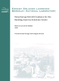 Cover page: Deep Energy Retrofit Guidance for the Building America Solutions Center